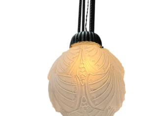 Art Deco Muller Frères Luneville Style Pendant Light, 1930s
